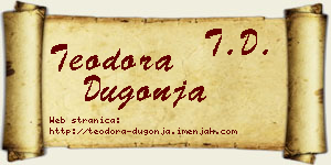 Teodora Dugonja vizit kartica